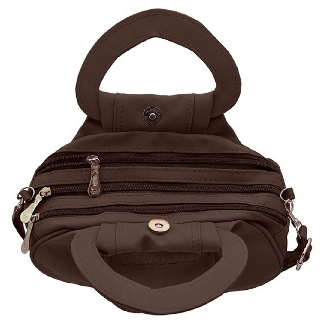 Elegant PU Handbag With Sling Strap